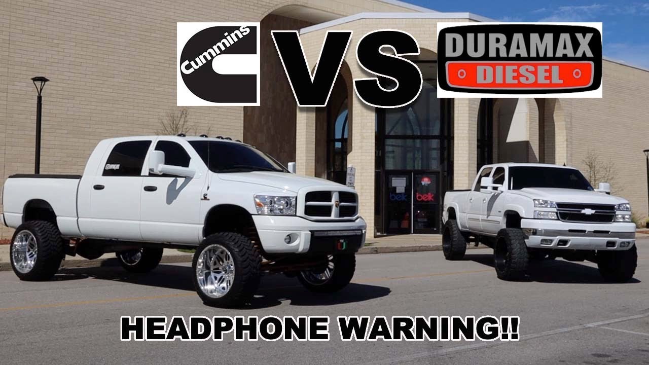 CUMMINS vs DURAMAX 5 inch Exhaust COMPARISON (Stupid Loud) YouTube