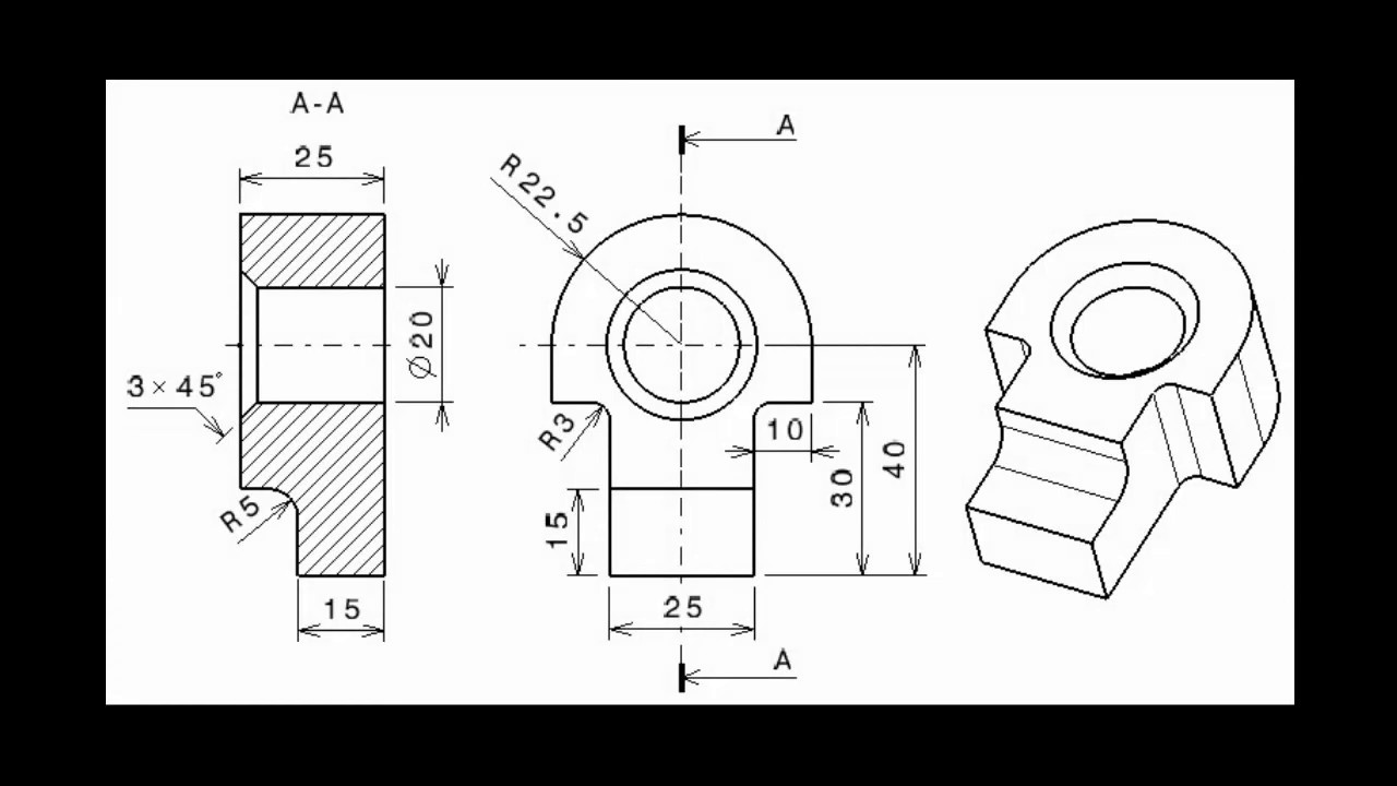 How to create a 2D model of a part using AutoCAD 2022 part 