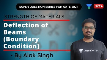 L 14 | Deflection of Beams (Boundary Condition) | Strength of Materials | GATE & ESE 2021 ME | Alok