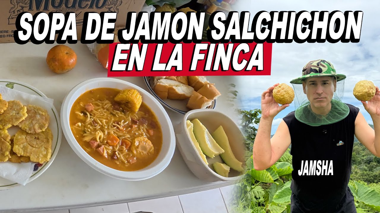 Sopa De Jamón y Salchichón En La Finca - Jamsha 🇵🇷