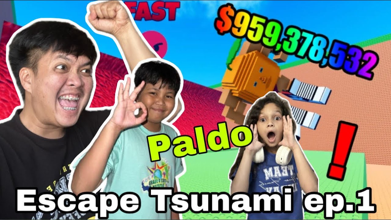 Naglaro kami ng Escape Tsunami sa Roblox nila Duday, nahirapan sya makapunta sa dulo HAHAHAHA