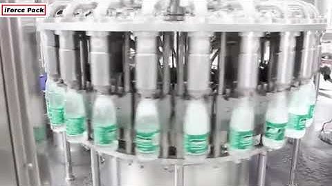 Testing video of water bottle rotary filling screw capping machine water bottling line