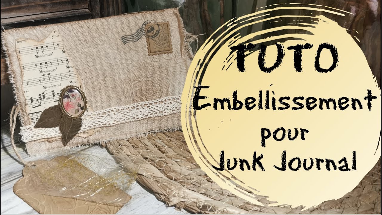 TUTO: Embellissements VINTAGE JUNK JOURNAL ( ACTION)#1/Envelop to make JUNK JOURNAL Embellishments