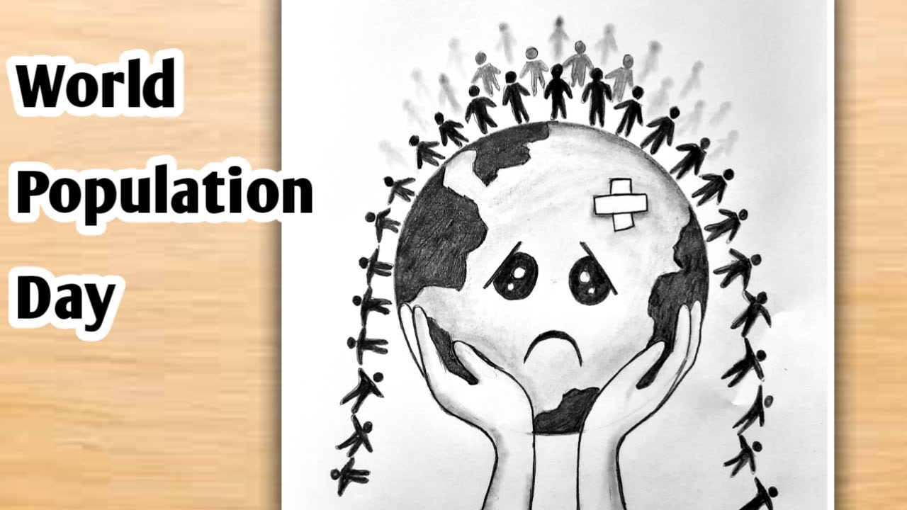 World Population Day Drawing Easy | World Population Day | How to Draw ...