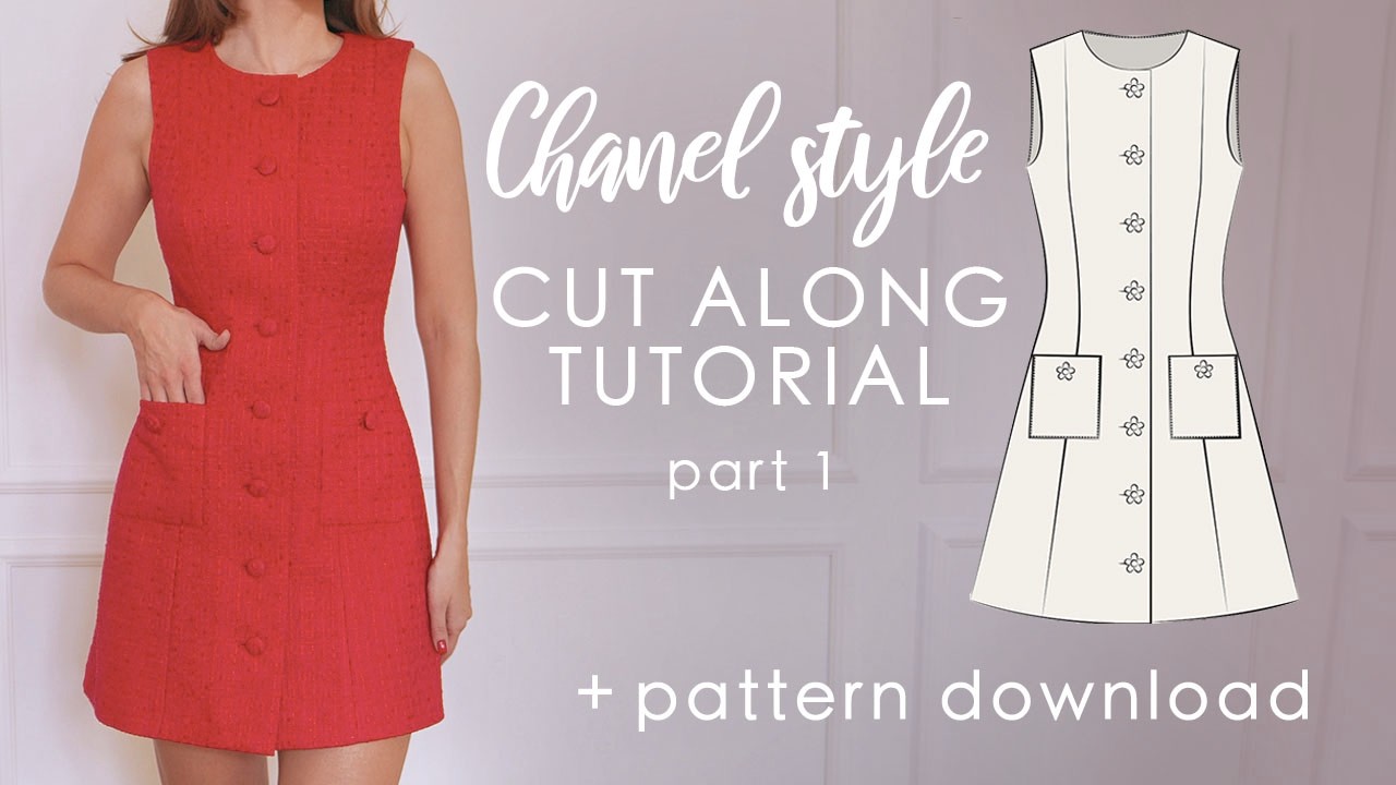 Chanel-inspired Tweed Dress Sewing Tutorial (Part 1) + Pattern Download  |Chanellette Dress|