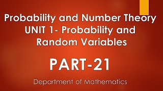 Probability & Random Variables | Part 21