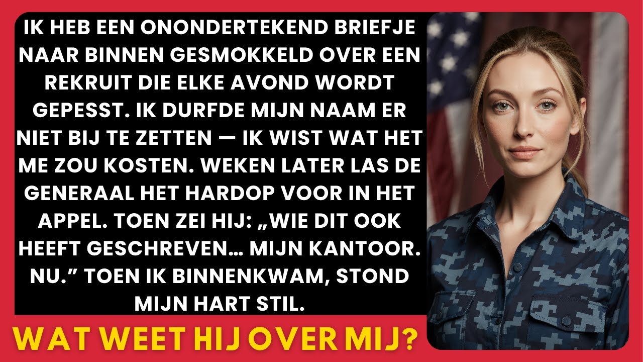 Ik Probeerde een Rekruut te Redden van Misbruik — Totdat Ik Zijn Foto op de Bureau van de Generaal V