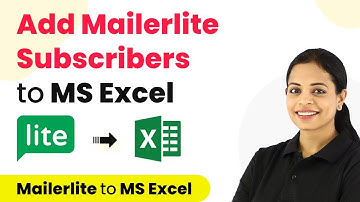 How to Add Mailerlite Subscribers to MS Excel - Mailerlite MS Excel Integration