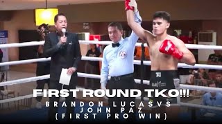 Download Lagu Brandon Lucas vs John Paz| My Second Pro-fight at Sucat Elorde Gym| First Round TKO| MP3