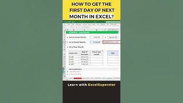 How To Cet The First Day Of Next Month In Excel | #DateFormulas #ExcelFunctions #ExcelShorts