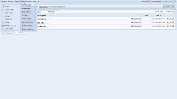 Adding a page via page editor