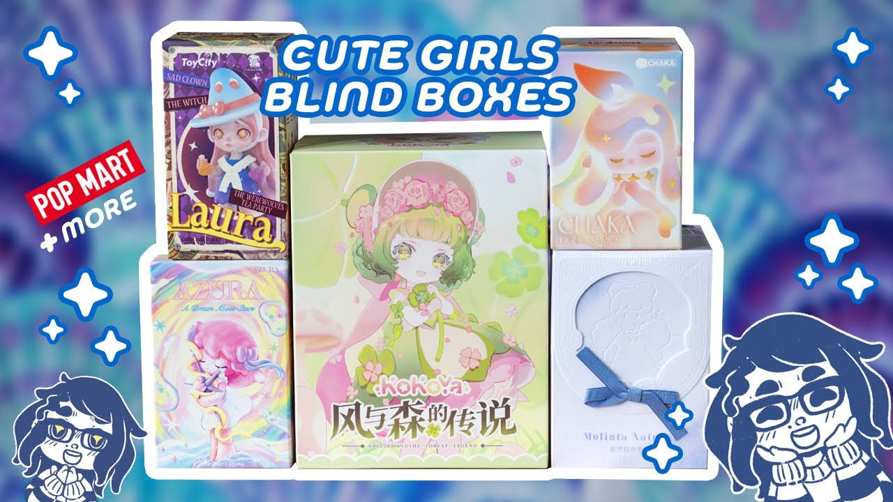 Unboxing Cute Girls Blind Boxes! POPMART, FINDING UNICORN, + more!