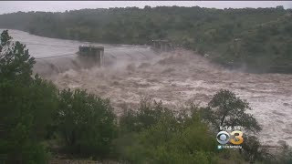 Fast-Moving Water Washes Away Central Texas Bridge