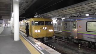 山陽本線１１７系　快速サンライナー　岡山行き　福山駅発車