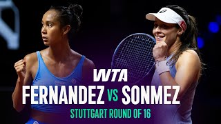 Leylah Fernandez Vs. Zeynep Sonmez 2026 Stuttgart Round Of 16 Wta Match Highlights