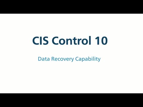 CIS Control 10 - Data Recovery Capability