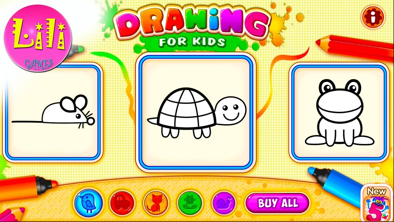 Kids learn Drawing Colors and animals with cute activities Educational