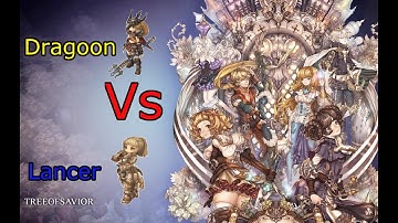 Tree of Savior [KR] Dragoon C2 Vs Lancer ! Chivalry Class INTENSE Battle
