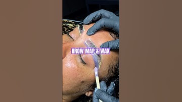 Brow mapping & waxing process 🖤👻✨ #browwax #browwaxing #browmapping