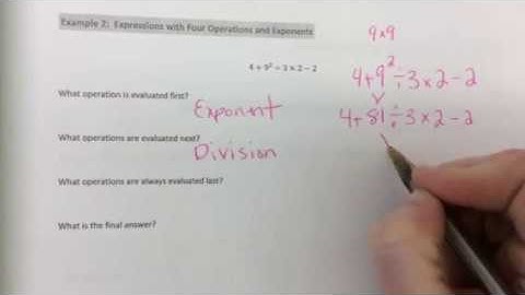 Lesson 6:  Order of Operations Example 2