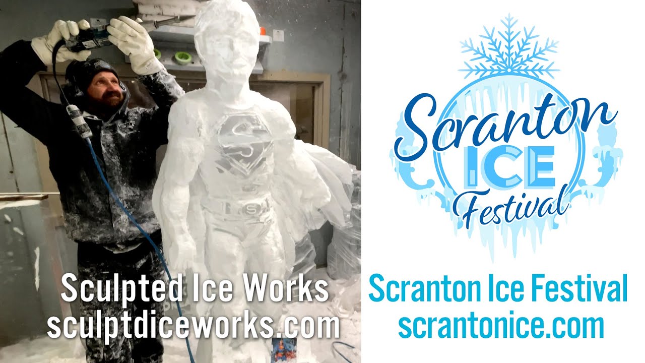 Sculpted Ice Works Tour for the Scranton Ice Festival