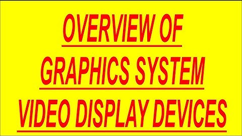 Video Display Devices In Computer Graphics