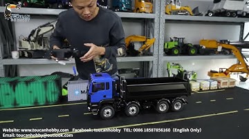 LESU 8*8 1/14 RC Hydraulic Lifting Dumper Truck Painted Car. Axle & middle differential lock.