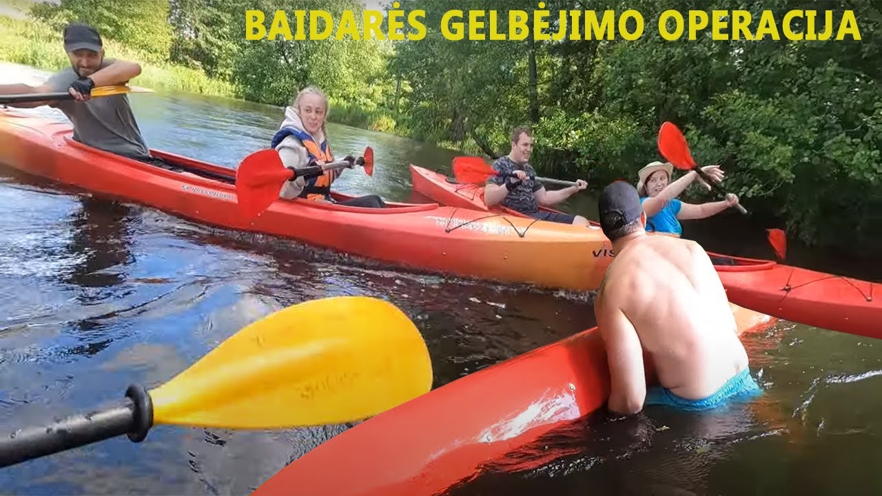 Plaukimas baltosios Vokes upe (baidares gelbejimo operacija)