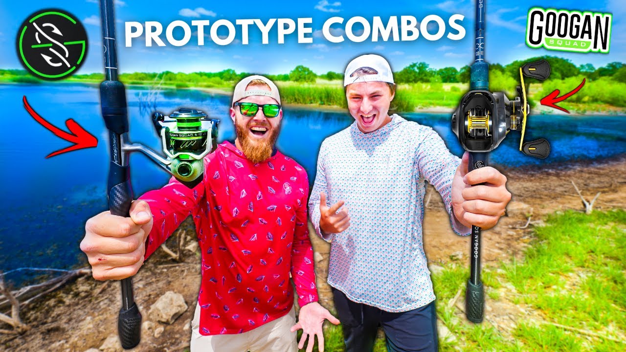 1v1v1 BIG BASS Fishing Challenge w/ **PROTOTYPE** Googan Squad COMBOS (  UN-RELEASED RODS & REELS ) 