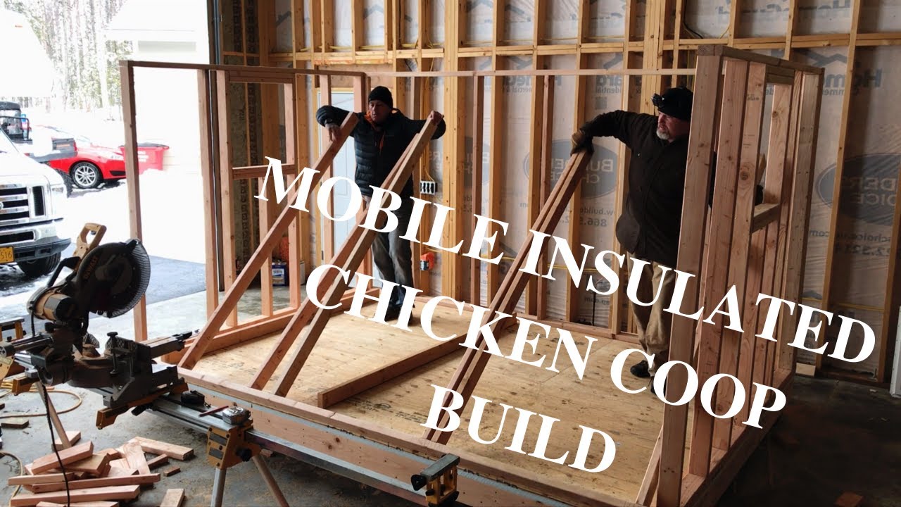 Как построить утеплённый курятник. Часть 2 (строительство мобильного курятника на заказ)