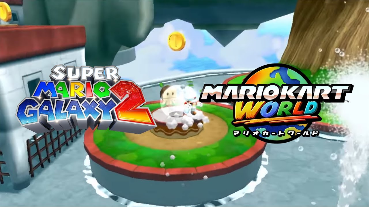 Cloudy Court Galaxy Theme -  Mashup (SMG2 × Mario Kart World)