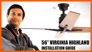 56" Virginia Highland Ceiling Fan Installation Guide