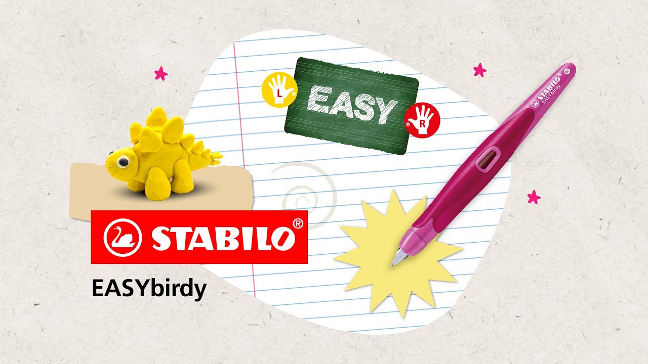 Stylo-plume STABILO EASYbirdy 3D DreamWorld - Pour Enfant Gaucher, Plume Réglable Et Ergonomique