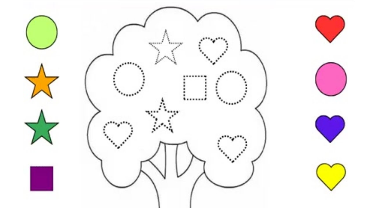 Shapes tree with colors - Learn Shapes Game - Kids Fun - YouTube