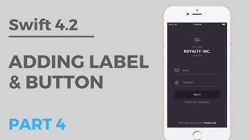 Beautiful Login Screen Tutorial w/ Firebase (SWIFT 4.2) | Part 4: Adding Label & Button
