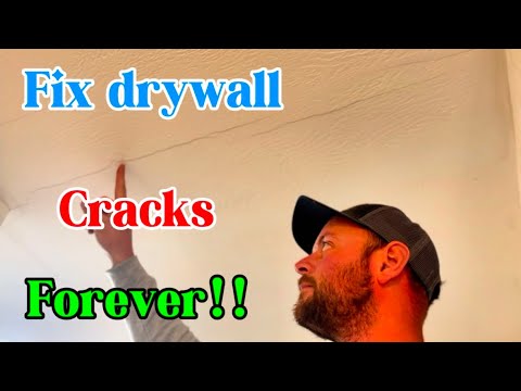 How to fix a drywall crack in ceiling or wall FOREVER! - YouTube