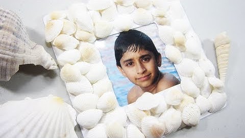 How to make a picture frame with seashells - EP - simplekidscrafts - simplekidscrafts