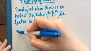 4-3 Roots and Powers - Simplifying Radicals