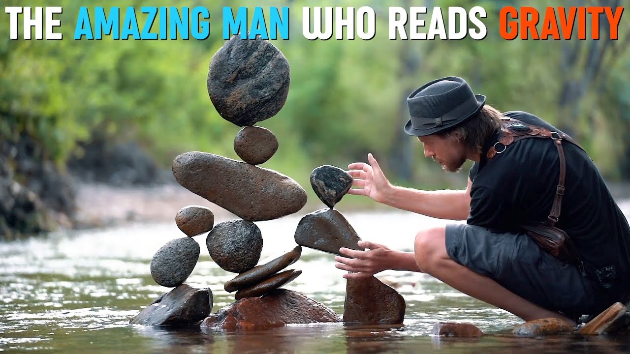 Amazing Man Who Reads Gravity   Mind Blowing Stone Balancer