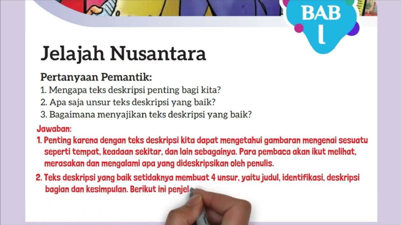 Kunci Jawaban Bahasa Indonesia Kelas 7 Halaman 1 Bab I Jelajah Nusantara
