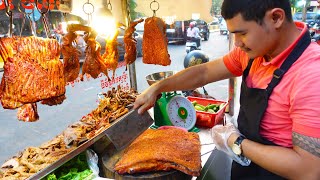 Super Fast ! Cutting Crispy Pork Belly, Juicy Roast Duck By A Young Man |  Cambodian Street Food