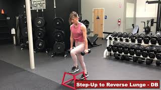 Step-Up to Reverse Lunge - DB | GRF Exercise Database