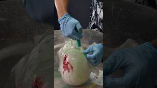How to pour new fake blood inside of the clear ballistic dummy head ballisticdummy ballistichead