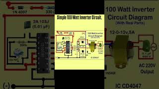 Simple 100 Watt Inverter Circuit Using CD4047 IC | DIY Inverter #nn_electric_hobe