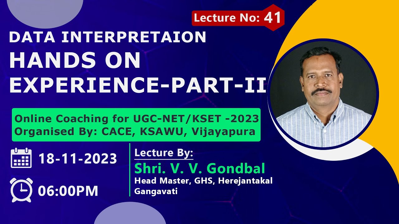 DATA INTERPRETATION Hands On Experience Part 02 UGC NET KSET 2023 Data interpretation hands on experience part 02 ugc net kset 2023