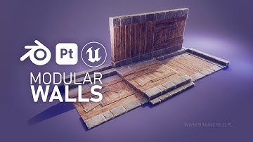 Blender, Substance Painter & UE5 | 3D Modeling & Texturing - MODULAR ASSET | 3D Game Model