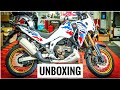 2024 honda africa twin adventure sports es dct  unboxing setup and pre delivery inspection