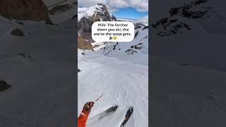 Most of the line ended up being pure survival skiing, but it was still damn fun. 😅
