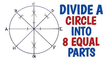 How to divide a circle into 8 equal parts.......