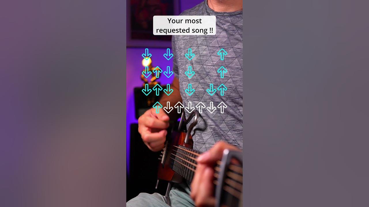 Wonderwall guitar strumming tutorial - Oasis #guitar #guitartutorial #strummingpattern#shorts
